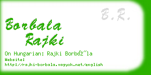 borbala rajki business card